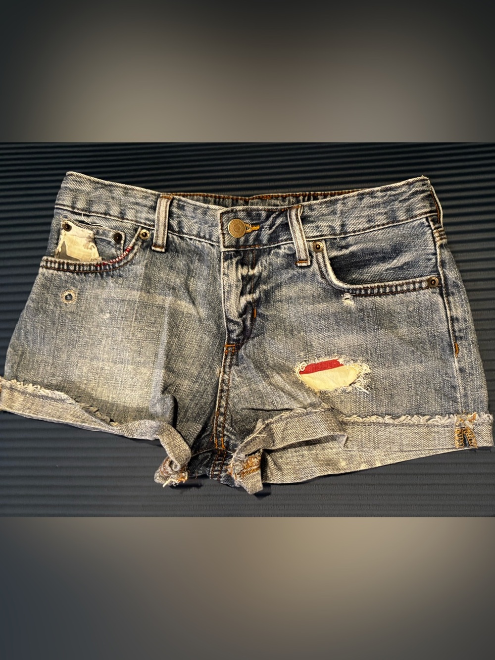 Polo by Ralph Lauren Light Blue Distressed Denim Shorts